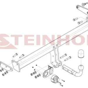 Attelage Col de cygne démontable (avec outils) — réf A-052 Steinhof
