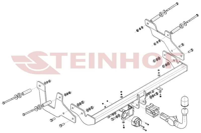 Attelage rotule horizontale démontable Peugeot Bipper (2008-2018+) — F-073