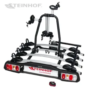 Porte-vélos d’attelage Steinhof Veturo 4 pour 4 vélos, basculable